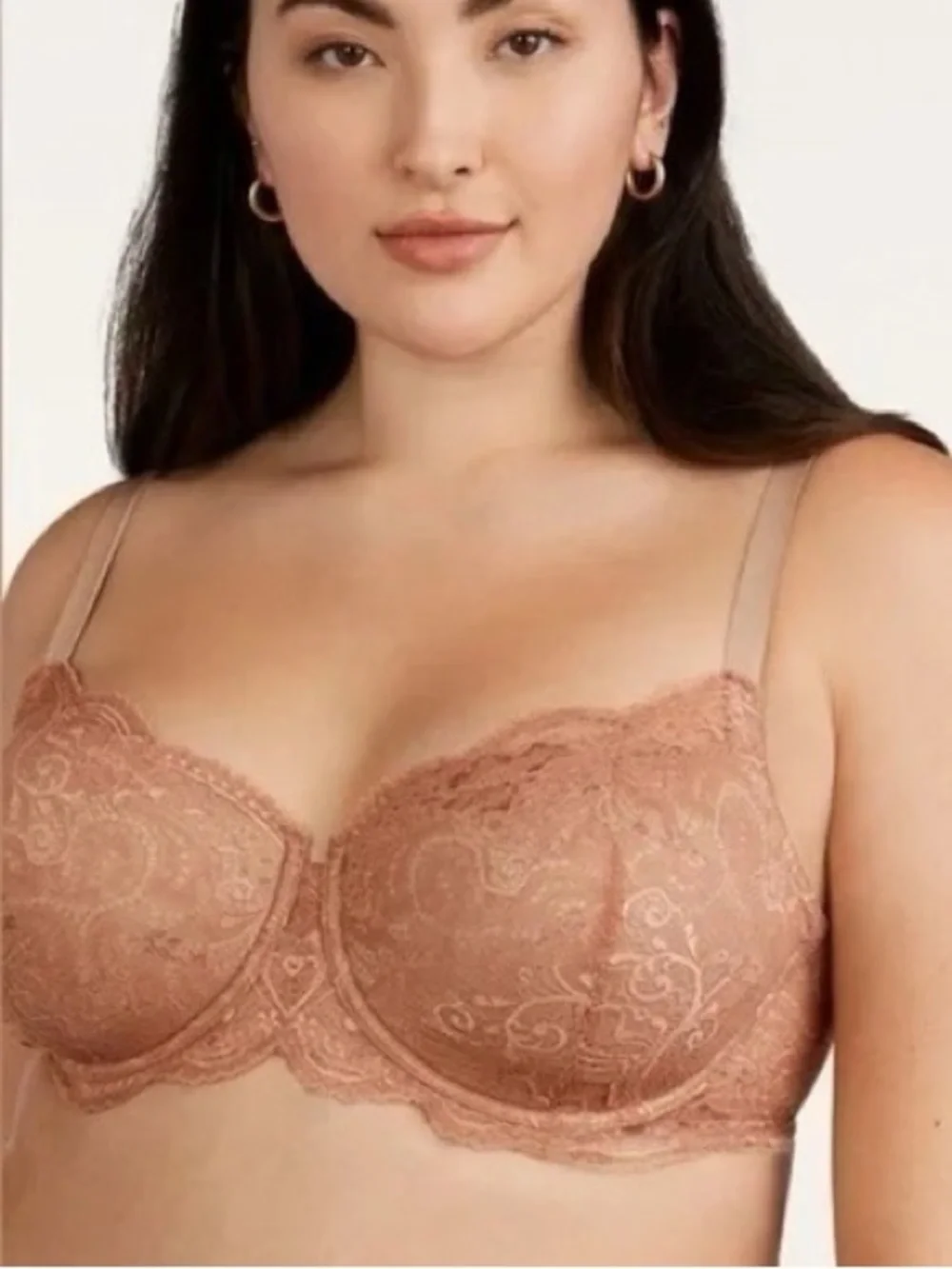 ThirdLove 24/7 Lace Balconette Bra tan nude 0792 neutral 32 A 1/2 half cup